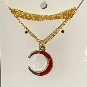 Red Crescent Necklace